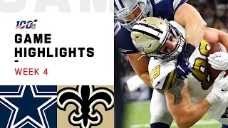 Cowboys vs. Saints Week 4 Highlights | NFL 2019