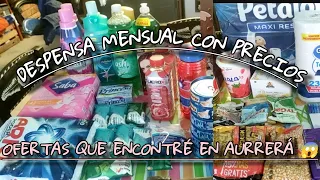 ofertas que encontré en Aurrerá ,despensa mensual