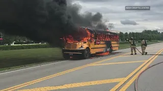 Groveport Madison Schools bus driver hailed a hero after helping kids off burning bus