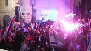 Thousands rally at anti-Netanyahu protest ahead of vote | AFP