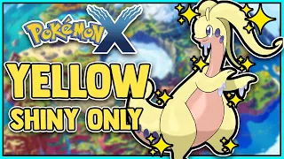 Pokemon X Hardcore Nuzlocke - YELLOW COLORED SHINY ONLY! (NO OVERLEVELING, NO ITEMS)