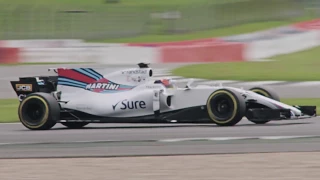 Karun drives the 2017 Williams FW40 F1 car at Silverstone