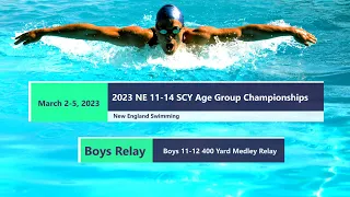 1st place – 2023 NE Swimming Championships (11-14 SCY Age Group) – Boys 400 Yard Medley Relay