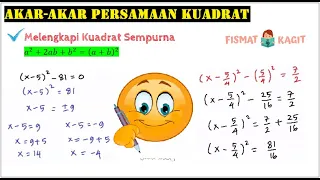 Menentukan Akar-akar Persamaan Kuadrat dengan Melengkapi Kuadrat Sempurna | MATEMATIKA KELAS 9