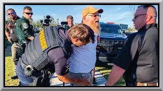 FATHER & SON ARRESTED FOR FILMING !! COPS GET WRECKED !! First Amendment Audit - Amagansett Press