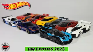 Hot Wheels Exotics 2023 - The Complete Set Including the Bugatti Bolide