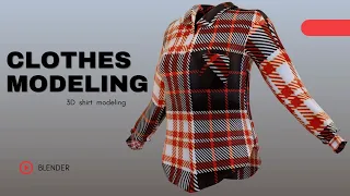 Modeling flannel shirt in Blender - [character Modeling series] low poly 3D Modeling