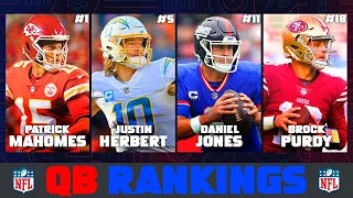 The NFL Quarterback Rankings of 2022-23