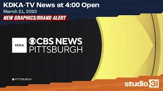 KDKA-TV News at 4:00 Open, 3/21/2023 (New Graphics/Brand)