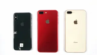 iPhone X Vs iPhone 7 Plus Vs iPhone 8 Plus | SPEED TEST