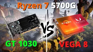 Ryzen 7 5700G : VEGA 8 vs GT 1030 - Teste im 7 Games  1080P Low