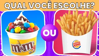 Qual Você Prefere Versão Comida - MEGA JOGO DAS ESCOLHAS  | JOGO DAS ESCOLHAS EDIÇÃO COMIDA