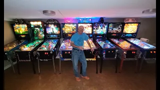 Tour of my friends awesome pinball machine collection!