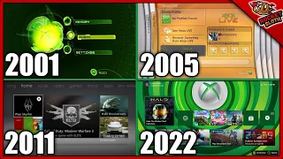 Xbox Dashboard Evolution 2001-2023 (Xbox Original, Xbox 360, One, Series X)