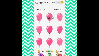 Braindom level 305 Find the darkest balloon