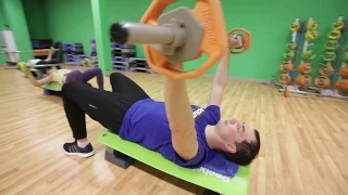 Необычный манекен челлендж фитнес-клуба bodyboom