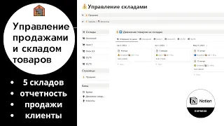 Управление складом товаров и продажами в Notion