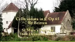 Indira Grier and Francis Grier play Britten : Cello sonata in C Op 65