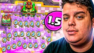 JOGUEI COM O DECK 1.5 MAIS RÁPIDO DO CLASH ROYALE DE PIROTECNICA EVOLUIDA! *QUE APELAÇÃO*