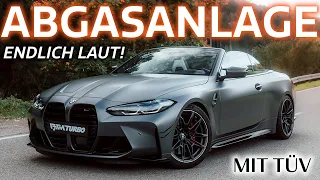 ENDLICH LAUT! Abgasanlage BMW M4 G83 Cabrio am legalen LIMIT! Soundcheck, Revs, Drive By - BTM Turbo