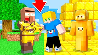 TUDO o que eu TOCO VIRA OURO no minecraft