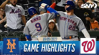 Alonso, Lindor, Alvarez, and Nimmo all homer as Mets crush Nationals 11-5 | Mets Highlights | SNY