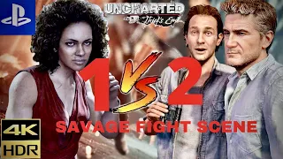 An epic fight "Nadine fighting Nate and Sam" UNCHARTED 4K HDR 60 FPS on PS5.....