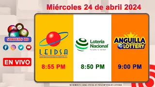 Lotería Nacional LEIDSA y Anguilla Lottery en Vivo 📺│Miércoles 24 de abril 2024-- 8:55 PM
