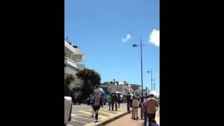 Guy peeing on Tom cruise , yacht in Cannes .