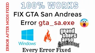 Fix Gta sa not launching after mods (100℅ working Fix Method) In 30s