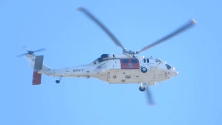 RARE US Navy Sikorsky MH-60S Knighthawk departing Moffett Field (NAVY FOXTROT WHISKEY 91)