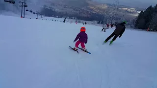 Józefina na nartach Rusinski 2018 cz1