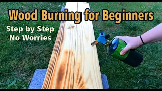 Wood Burning for Beginners. Part 1. How to wood burn with a torch,  Pre Unicorn Spit Prep. Ideas