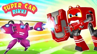 Rikki's SuperCar Race to Stop the Fastest Robo-Bike - Shocking Jewels Heist in the City!