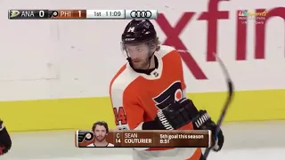 Sean Couturier 1st Goal vs ANA October 24, 2017