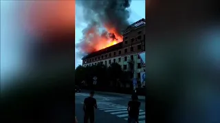 Пожежа колишнього готелю "Україна", Кам'янець-Подільський 02.06.2018