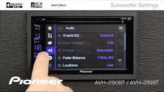 How To - Subwoofer Settings - on Pioneer AVH-290BT, AVH-291BT, MVH-AV290BT, AVH-190DVD