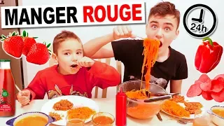 ON MANGE QUE LA NOURRITURE ROUGE PENDANT 24H CHALLENGE