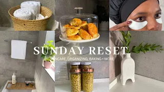 SUNDAY RESET ROUTINE | BAKING SCONES, ORGANISING & PACKING, SKIN & BODY CARE, GROCERY SHOPPING