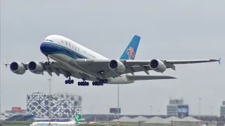 [4K] 36 Wonderful HEAVY Departures from Amsterdam Airport Schiphol | B747, B777, B787, A380 & More