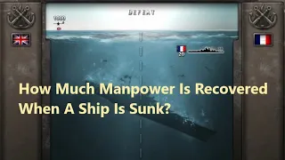 Do you recover manpower when a ship is sunk? Hoi4 testing