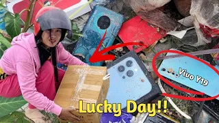 Lucky Day!! I Found Many Broken Phones and More from Garbage Dumps !! Restoring Vivo Y19 Cracked