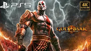 (PS5)God of war 3 Remastered | Full Game Walkthrough | 4K 60fps #godofwar3 Full game