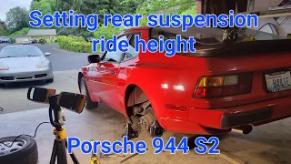 Adjusting the rear suspension ride height on the Porsche 944 S2