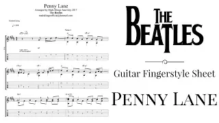 The Beatles - Penny Lane (Guitar fingerstyle tabs and sheet) FREE!