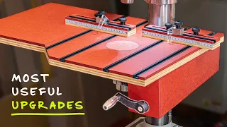 Drill Press Table with 7 Truly Useful Upgrades