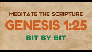 Genesis 1:25 - Meditate the Scripture Daily bit by bit