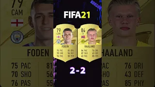 FODEN VS HAALAND FIFA COMPARISON #shorts #football #fifa10 #fifa23