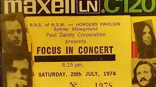 Focus - Live in Sydney - 20 July 1974 - plus interview with Thijs Van Leer  & Colin Allen