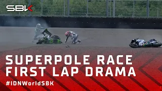 Superpole Race first lap DRAMA 💥 | #IDNWorldSBK 🇮🇩